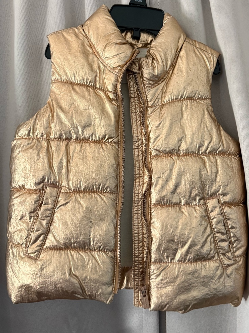 Old Navy Toddler Metallic Gold Puffer Vest